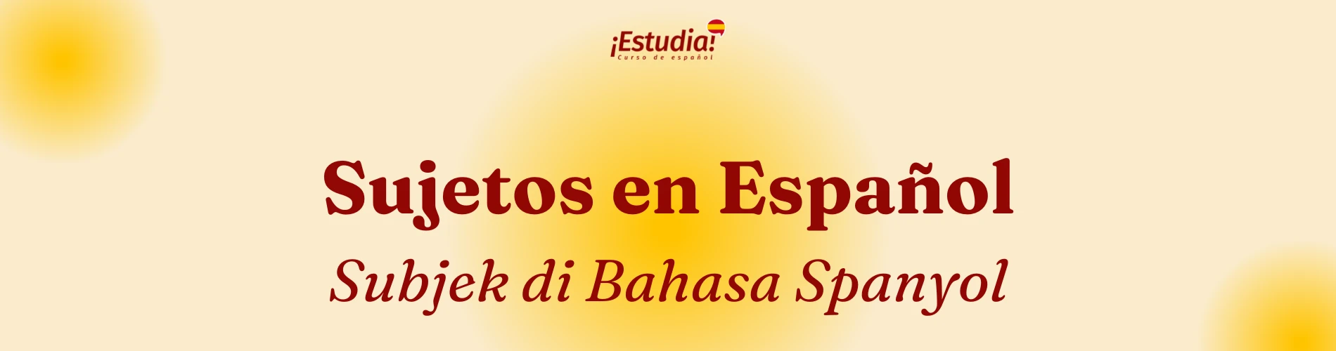 Subjek di Bahasa Spanyol